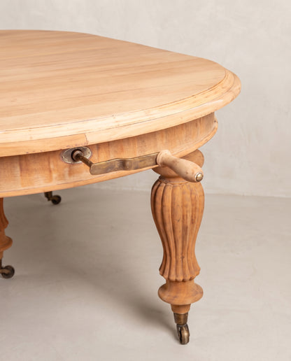 Mesa de Comedor Extensible de Caoba con Manivela | Estilo Victoriano, hasta 386 cm
