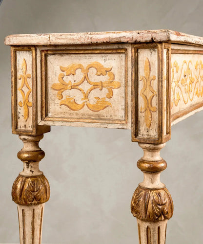 Consola antigua policromada de estilo Luis XVI Antique arte y decoracion