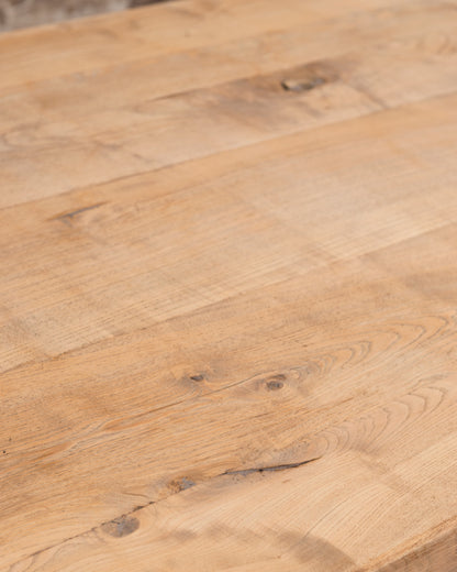 Mesa de Comedor de Roble Macizo de 220 cm | Patas Salomónicas, Francia