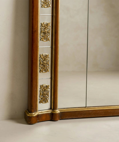 Espejo estilo imperio con marco de cristal y bronces Antique arte y decoracion