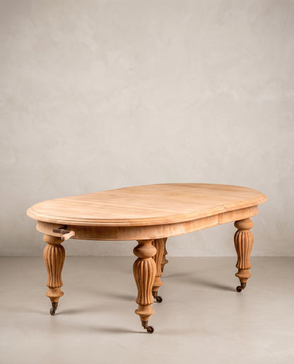 Mesa de Comedor Extensible de Caoba con Manivela | Estilo Victoriano, hasta 386 cm