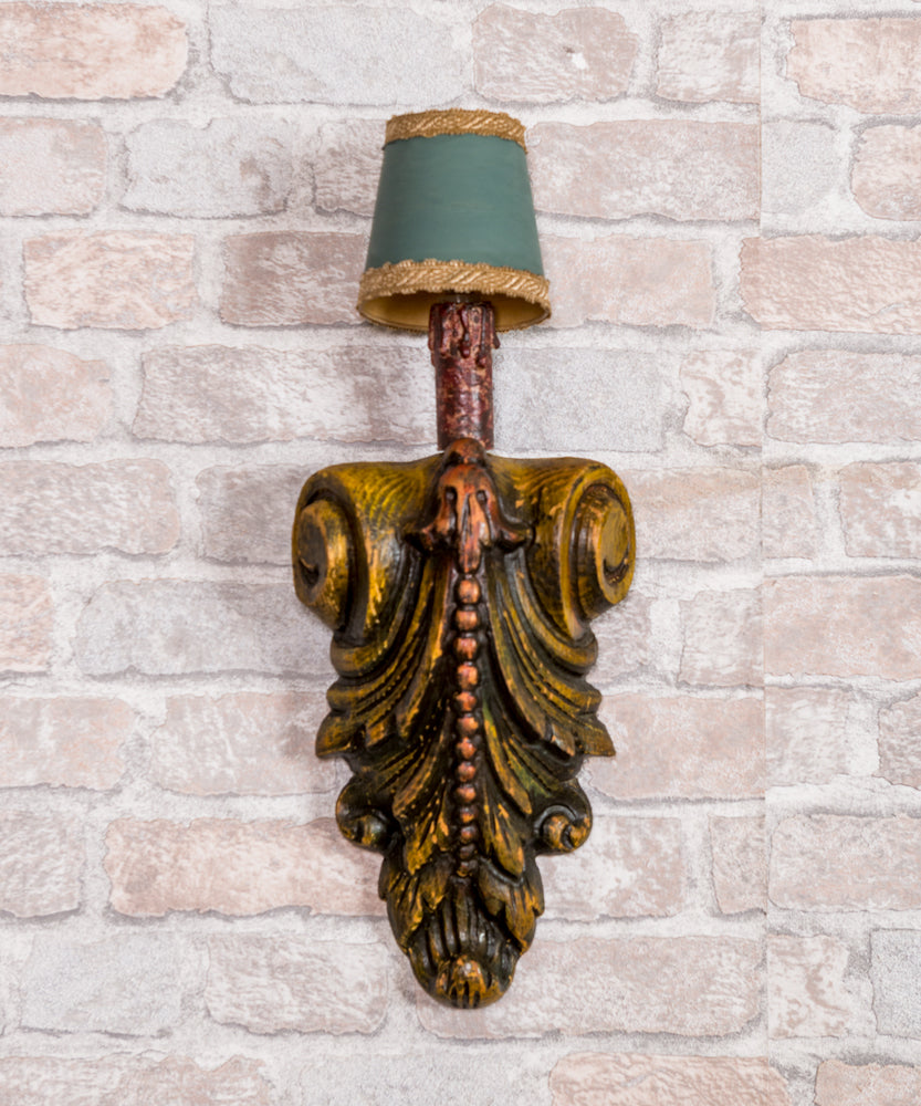 Pair of Narbonne polychrome wall lights