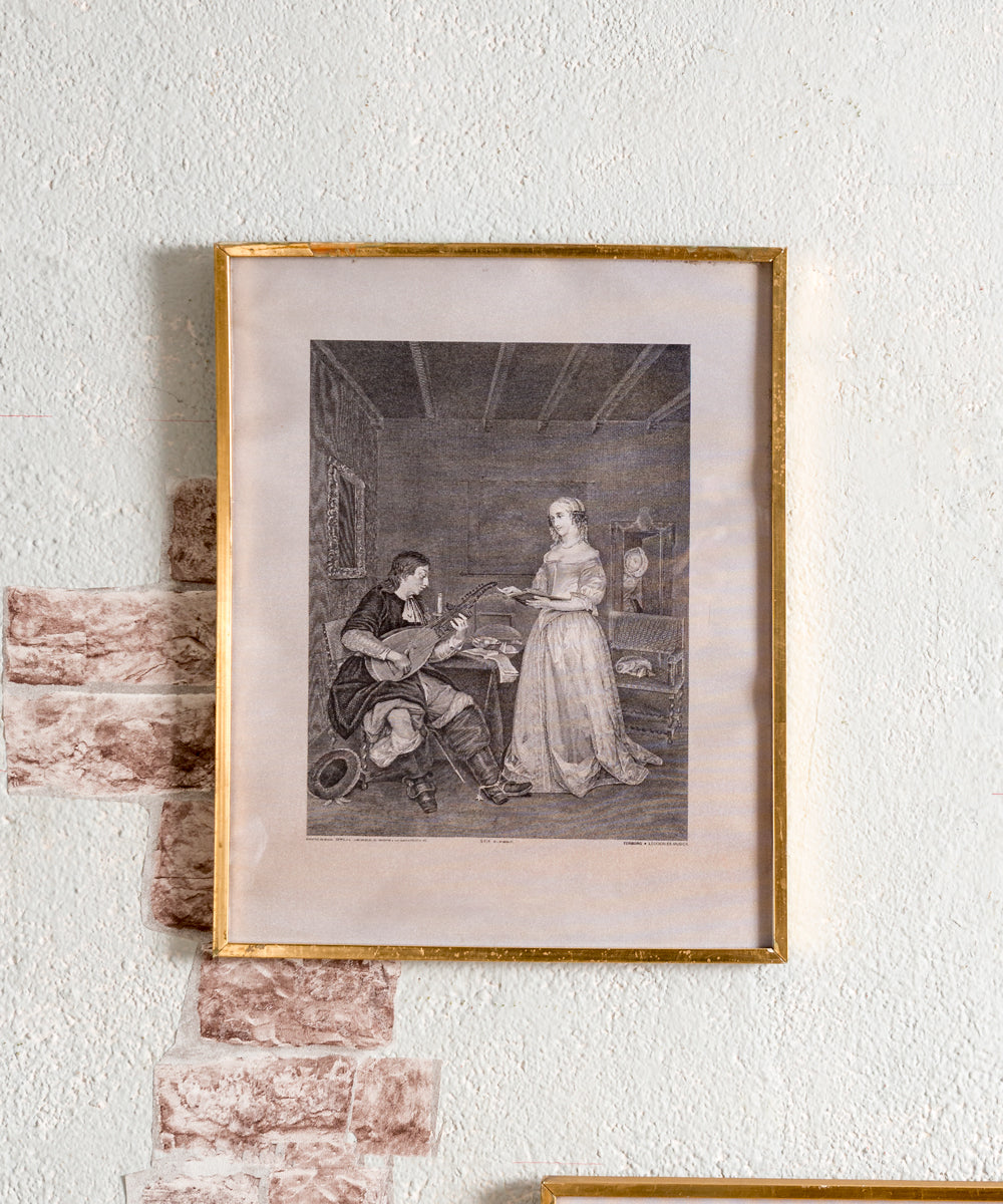 Pareja de litografias clásicas
