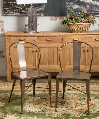 Pair of industrial chairs, Tolix design