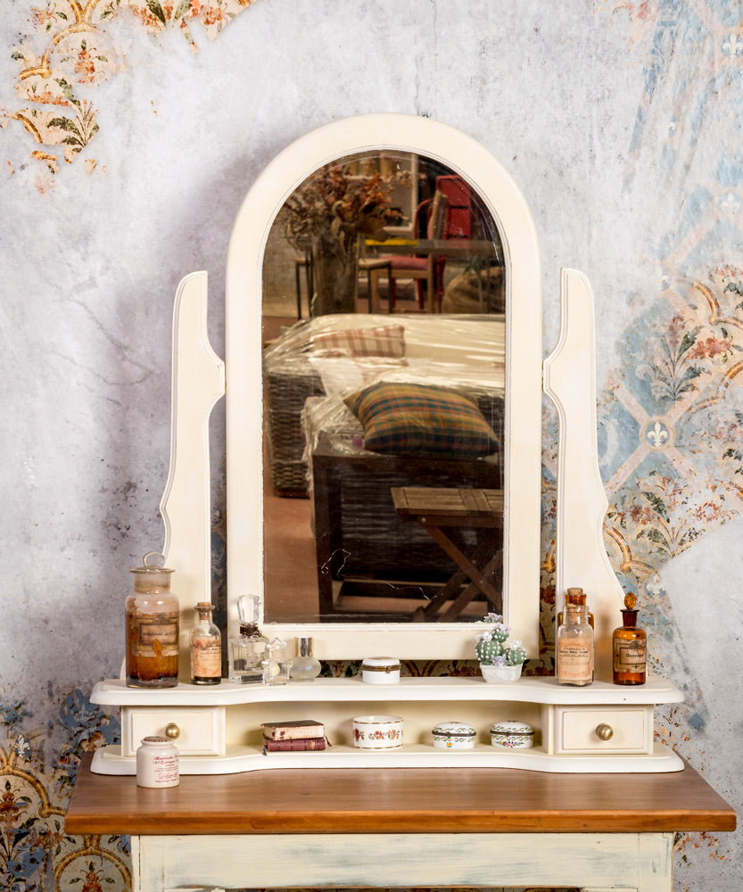 Antique tabletop vanity mirror