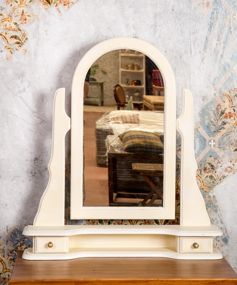 Antique tabletop vanity mirror