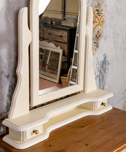 Antique tabletop vanity mirror