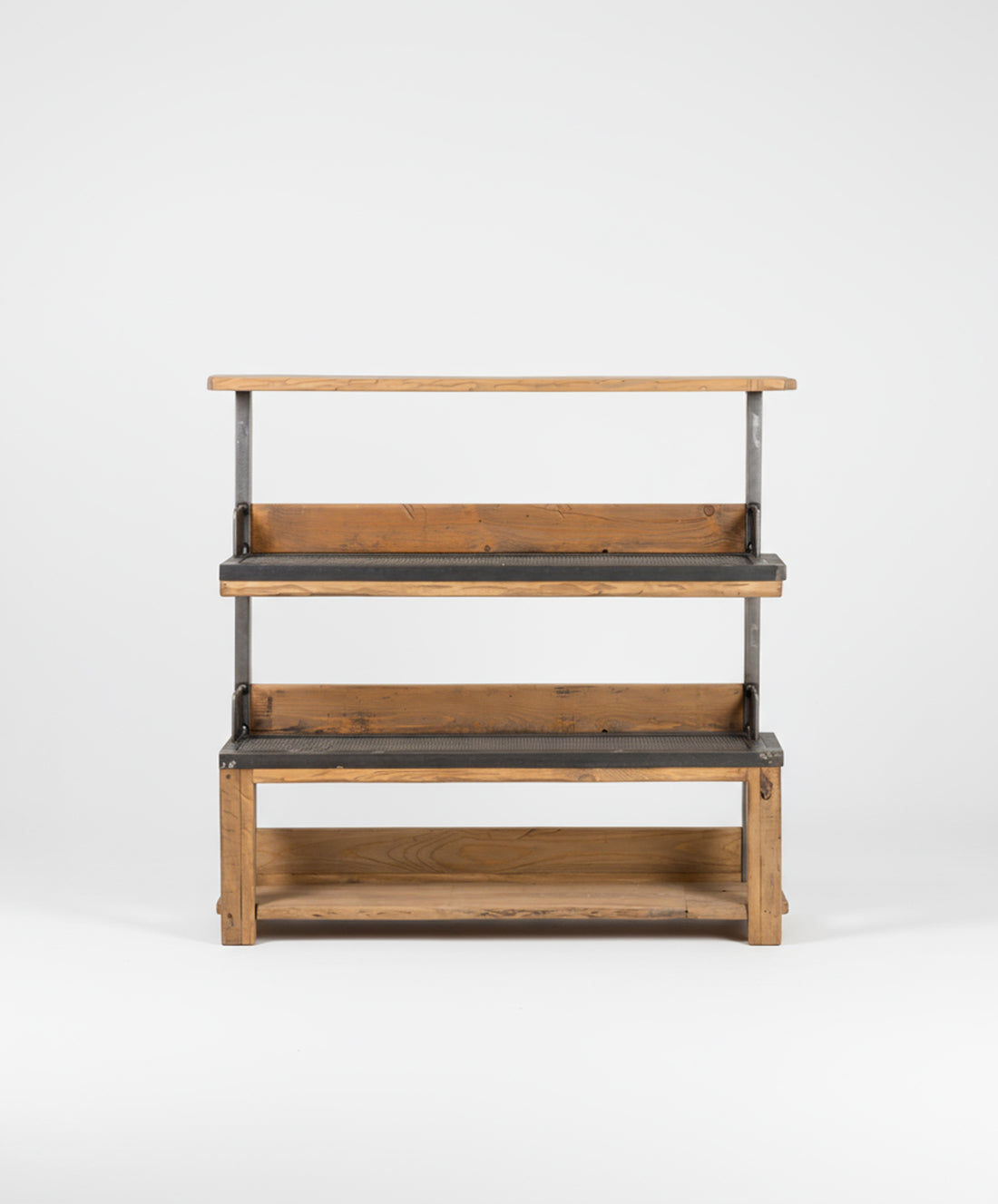Industrial wood and iron shelving II