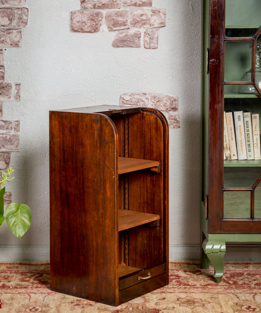 Antique rolling filing cabinet