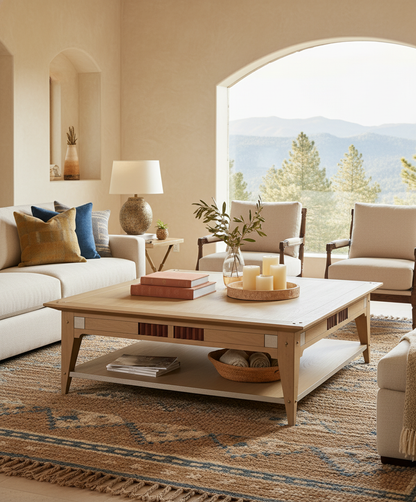 Mesa de centro en madera de roble