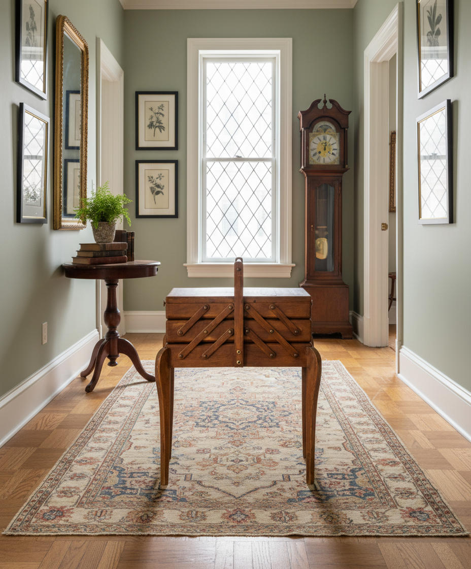 Costurero antiguo de madera