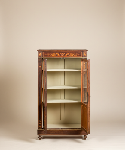 Vitrina antigua neoclásica de marquetería