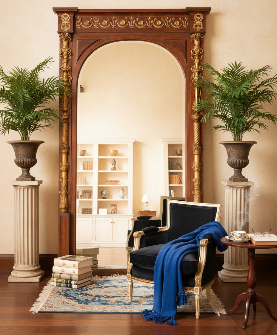 Espejo antiguo de caoba siglo XIX