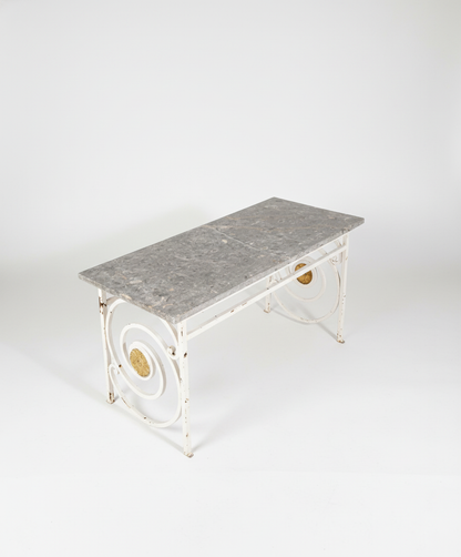 MESA DE FORJA Y MARMOL