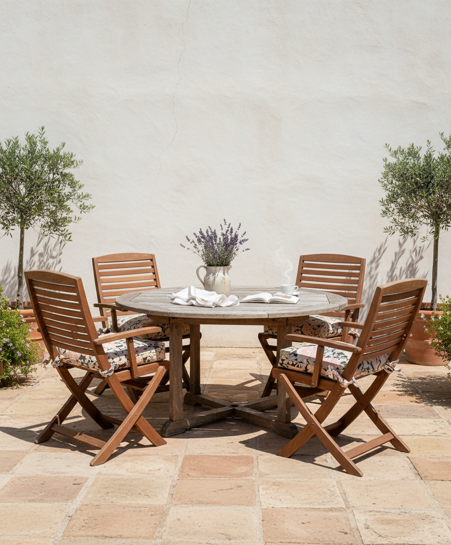 Conjunto de cuatro sillas plegables Garden