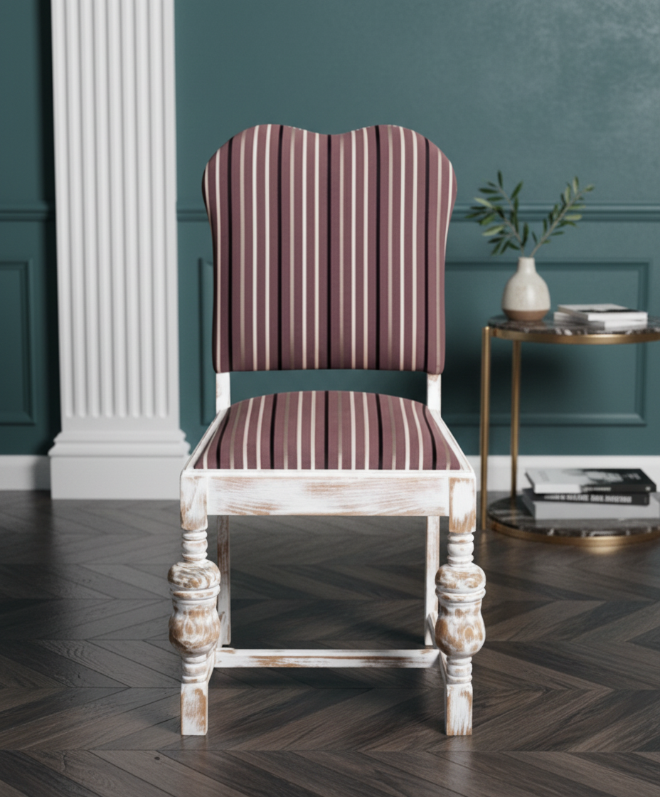 conjunto de cuatro sillas vintag pata decape decorada