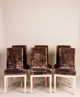 conjunto de sillas tapizadas marrones