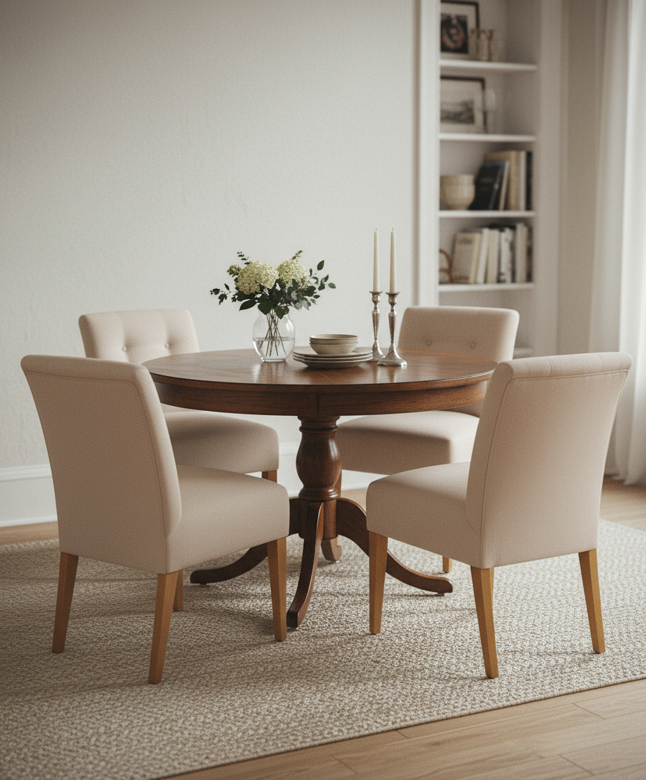 Conjunto de 4 sillas de lino diseño vintage
Precio regular
