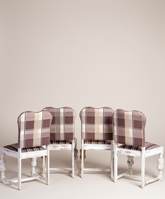 conjunto de cuatro sillas vintag pata decape vista trasera