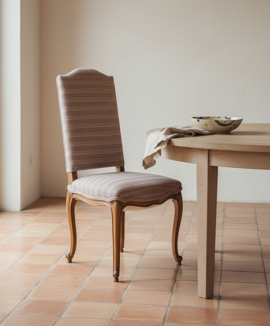 conjunto de sillas antiguas tapizadas