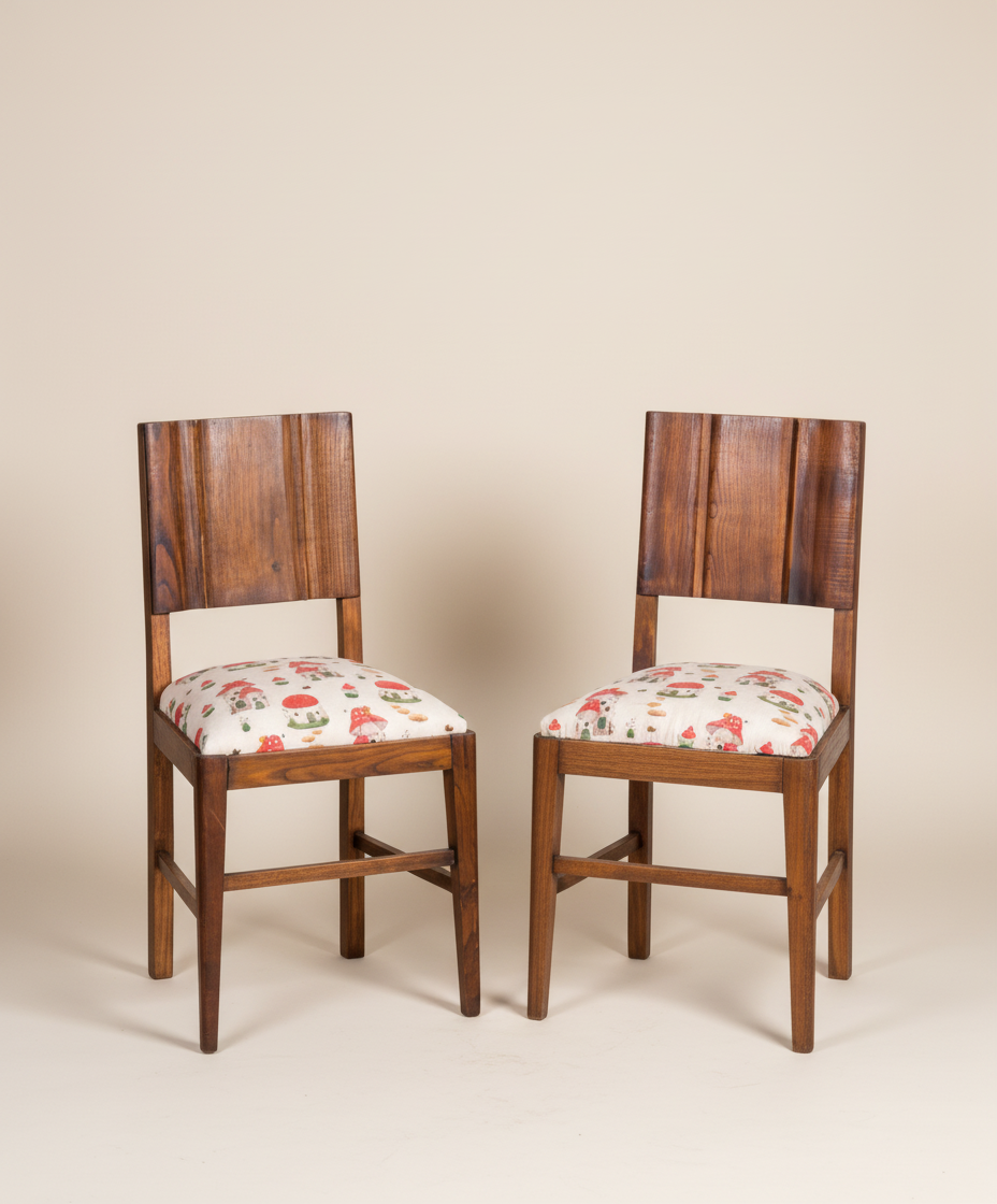 Set of 4 antique Snow White chairs