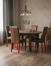 conjunto de cuatro sillas vintage de pata roja