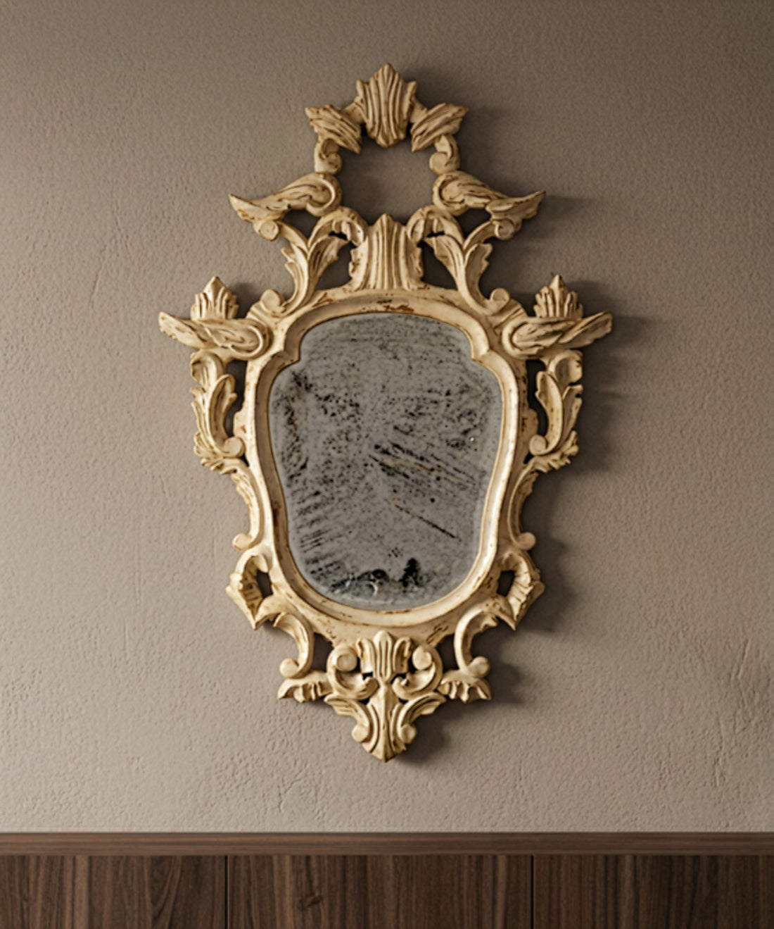 Antique cornucopia mirror