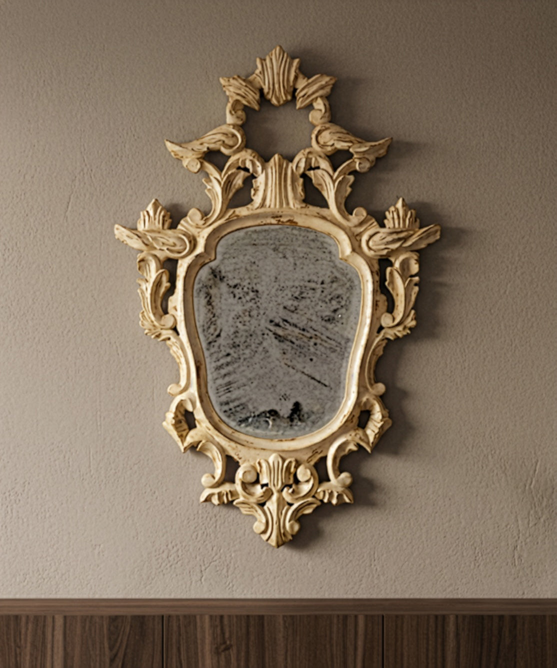 Antique cornucopia mirror