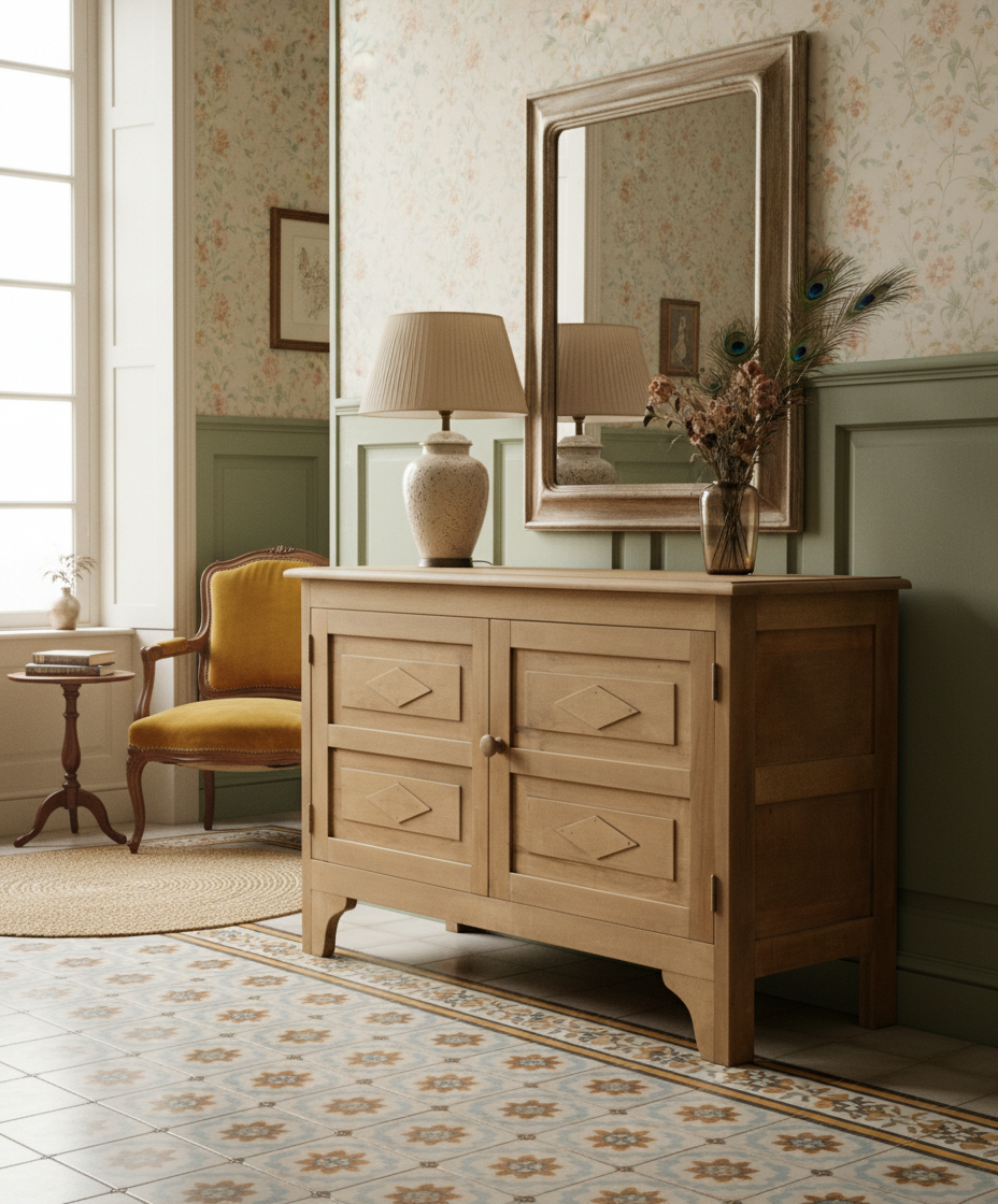 Aparador de madera de estilo rústico