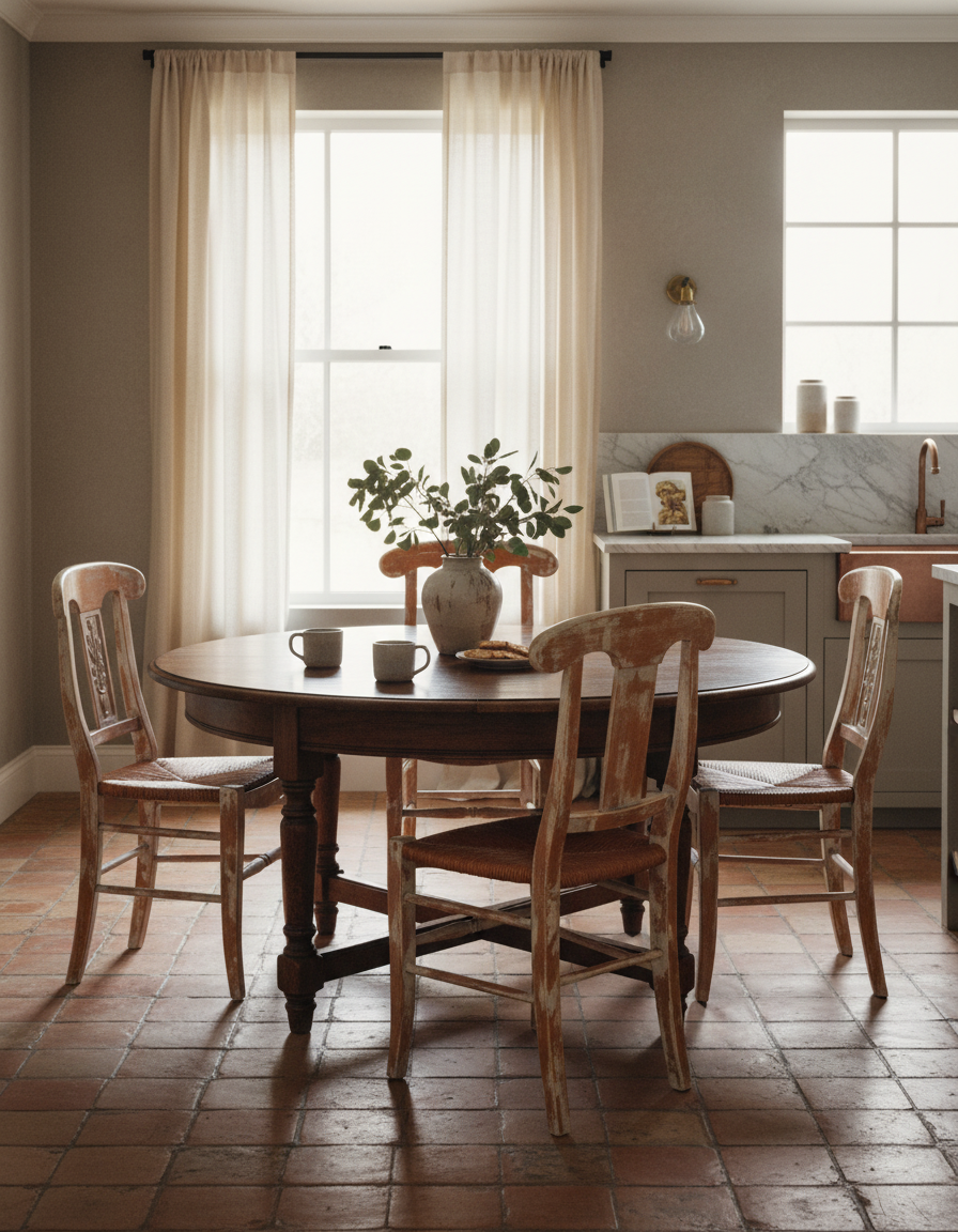 Set of rustic Almansa chairs