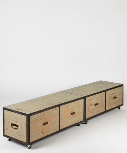 mueble cajonera industrial vista lateral