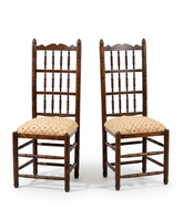 pareja de sullas rusticas de madera