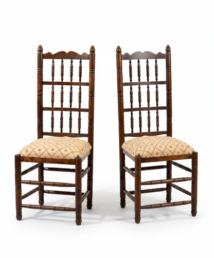 pareja de sullas rusticas de madera