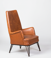 sillon antiguo de barco en piel