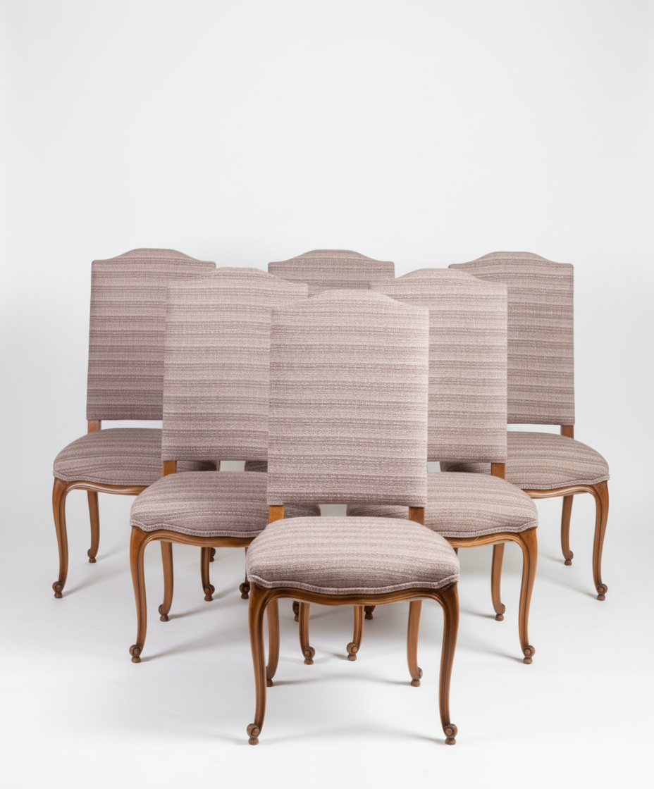 conjunto de sillas antiguas tapizadas