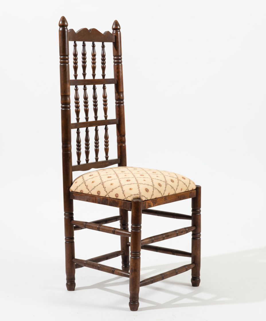 pareja de sullas rusticas de madera sola