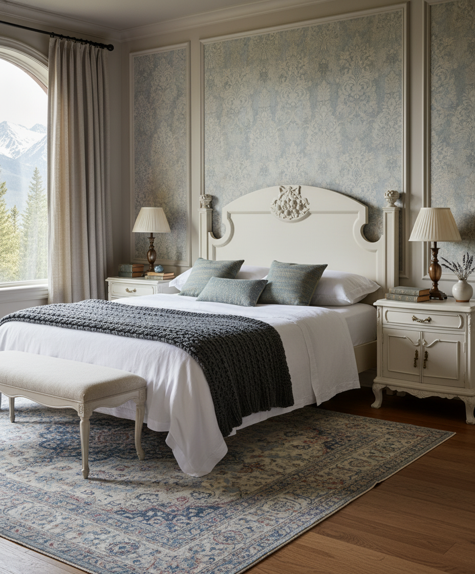 Cabecero Clásico Provenza con Talla Floral