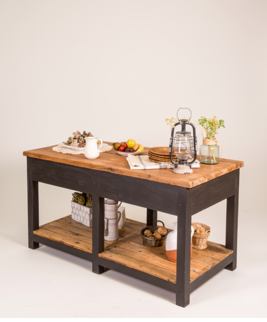 mesa isla industrial vista trasera