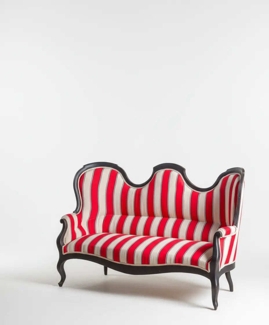 Sofá isabelino Rouge Antique arte y decoracion