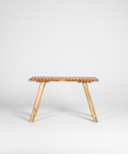 mesa auxiliar rustica o consola de madera