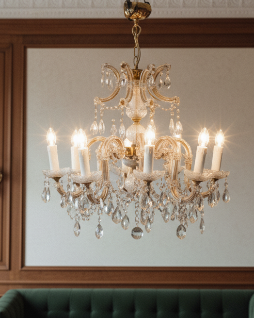 Lampara de araña antigua