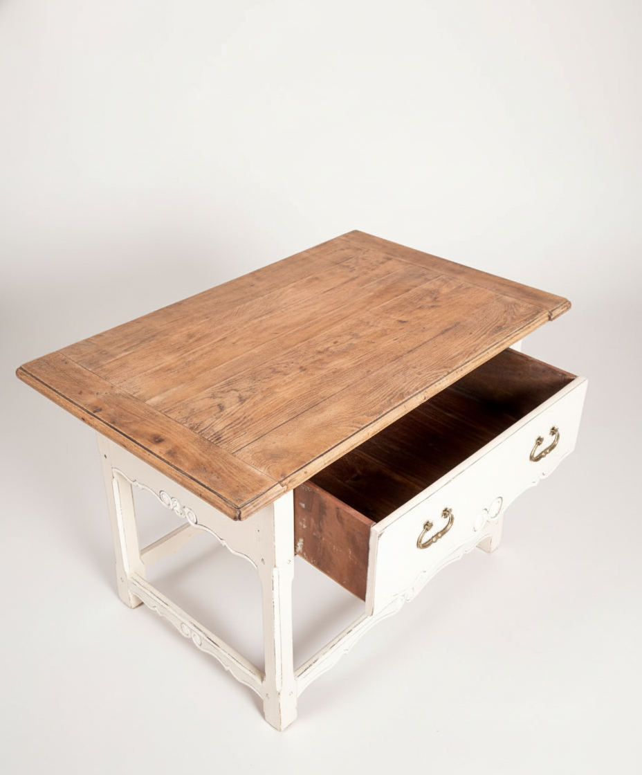 mesa tocinera antigua decorada