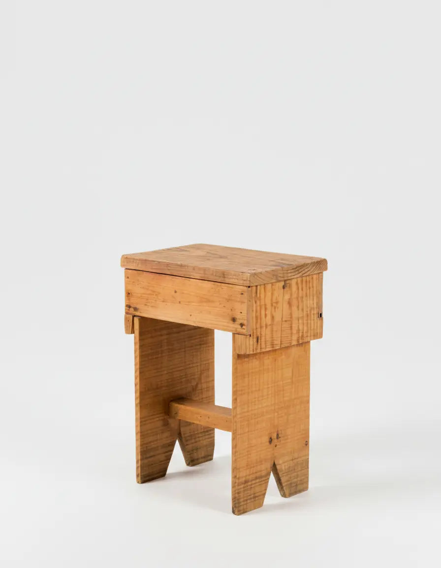 banqueta de madera de estilo rustico lateral 2