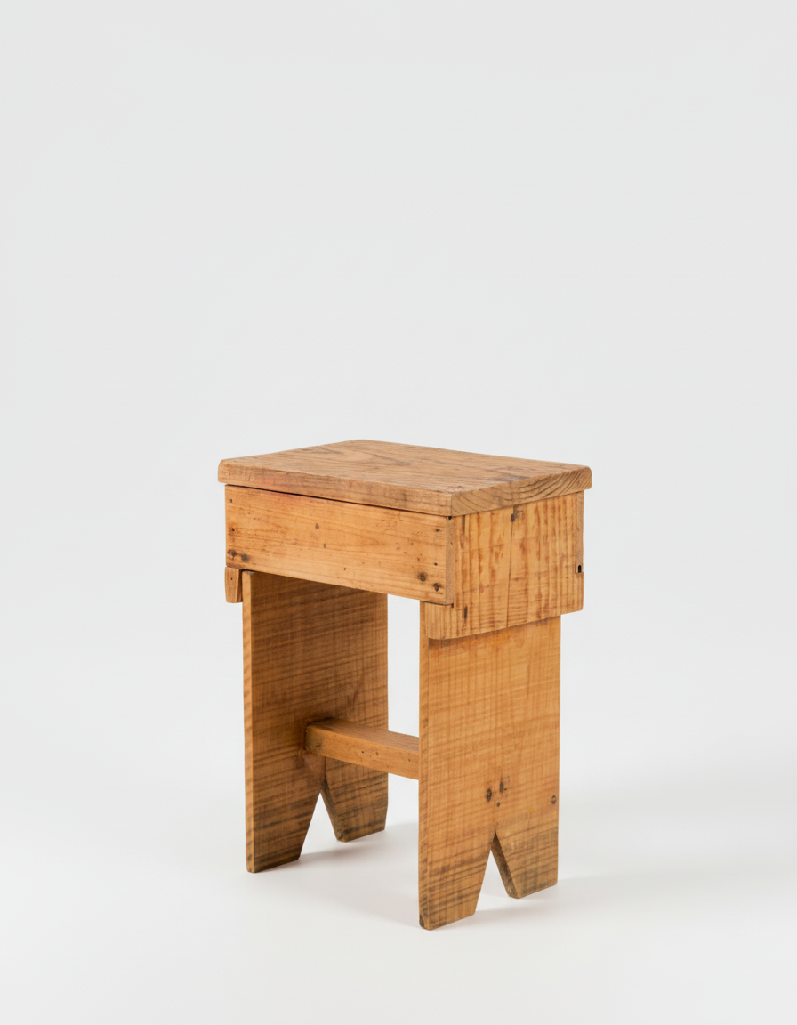 banqueta de madera de estilo rustico lateral 2