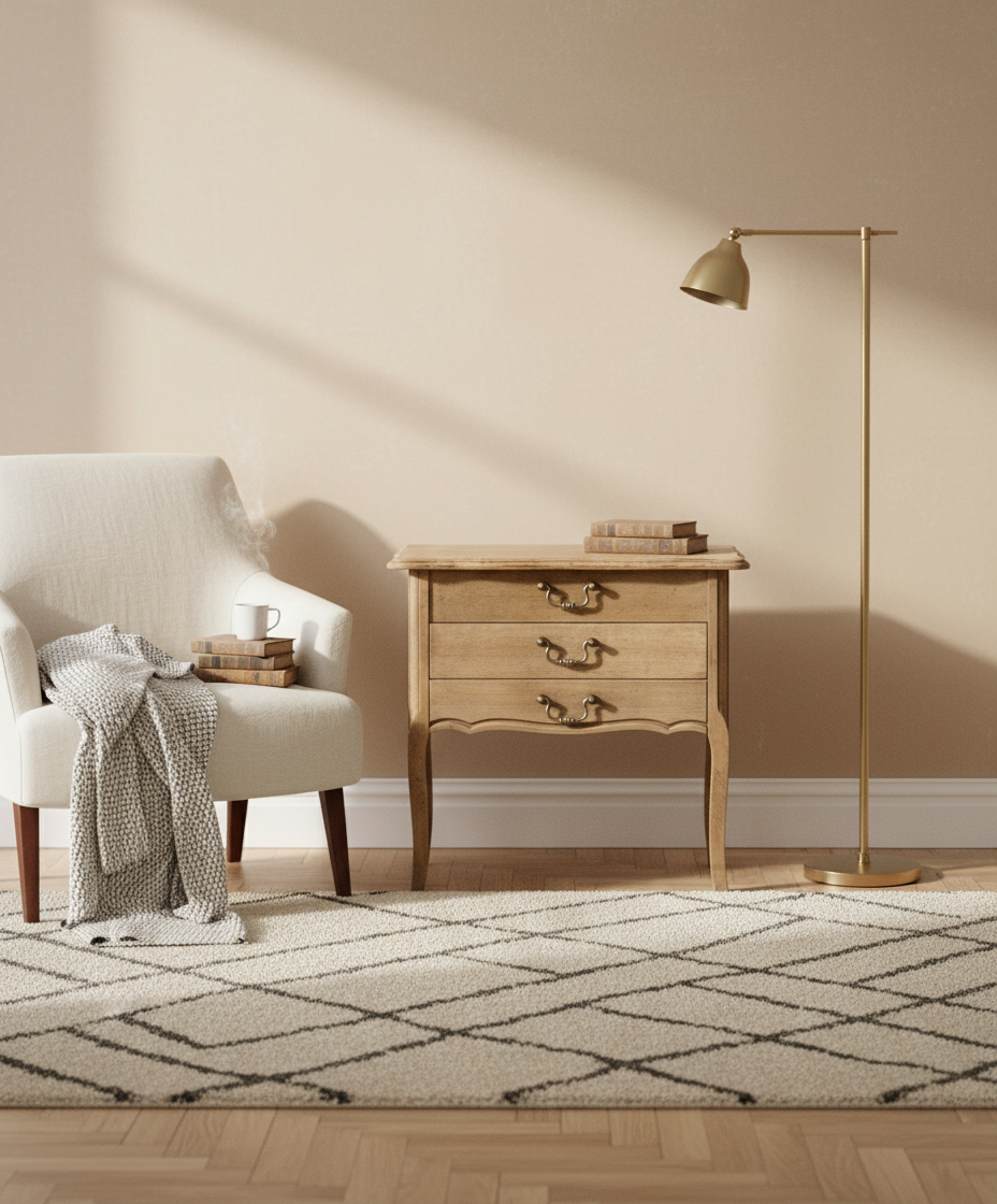 Costurero de madera de roble