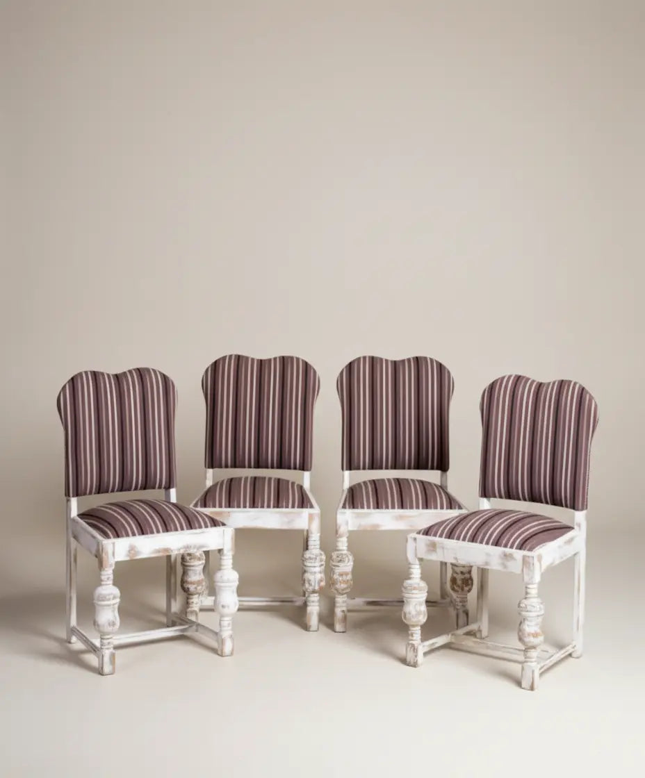 conjunto de cuatro sillas vintag pata decape
