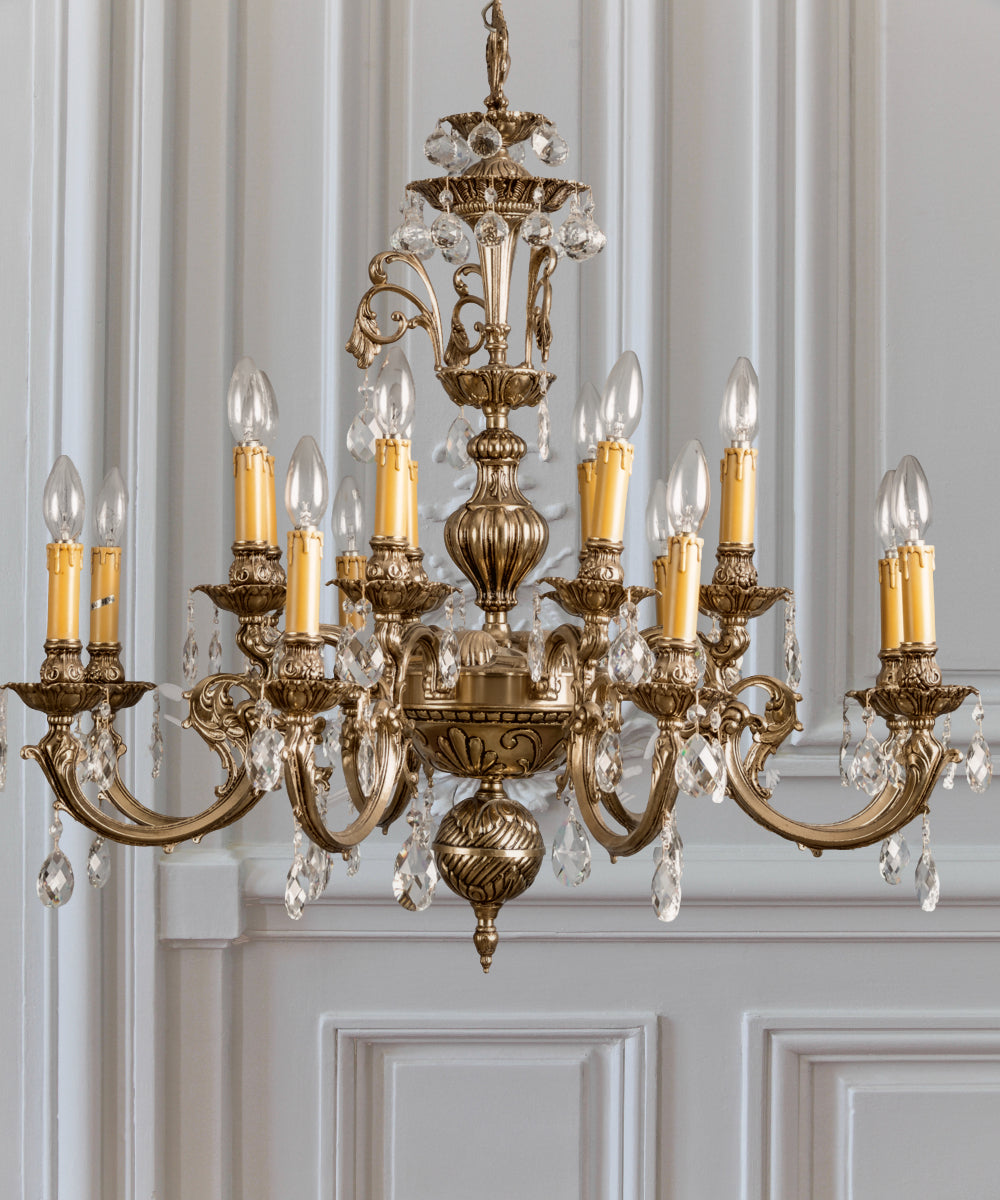 Bronze and Swarovski crystal lamp