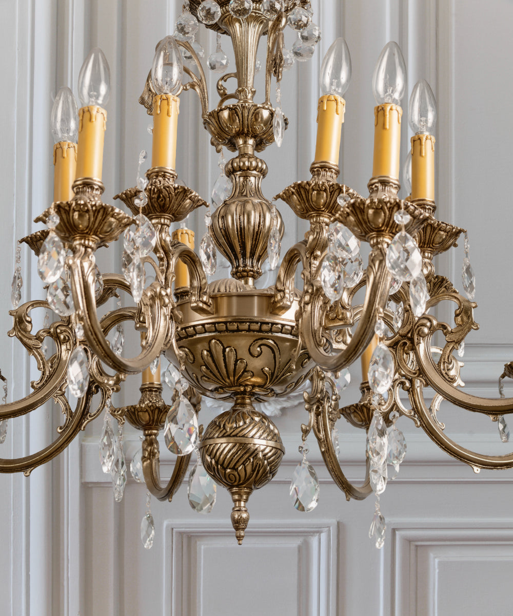 Bronze and Swarovski crystal lamp