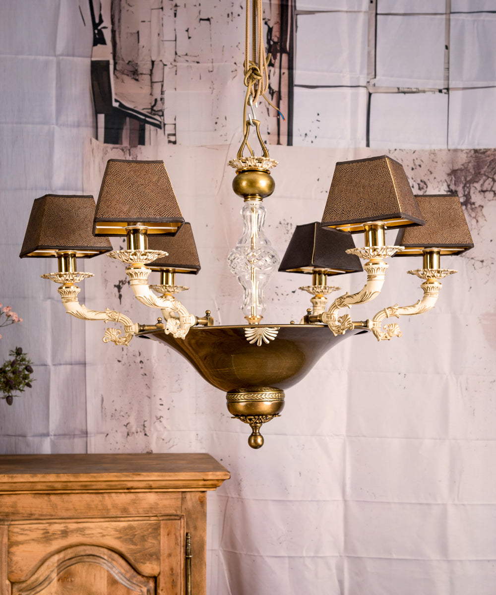 Murano and wrought iron lamp