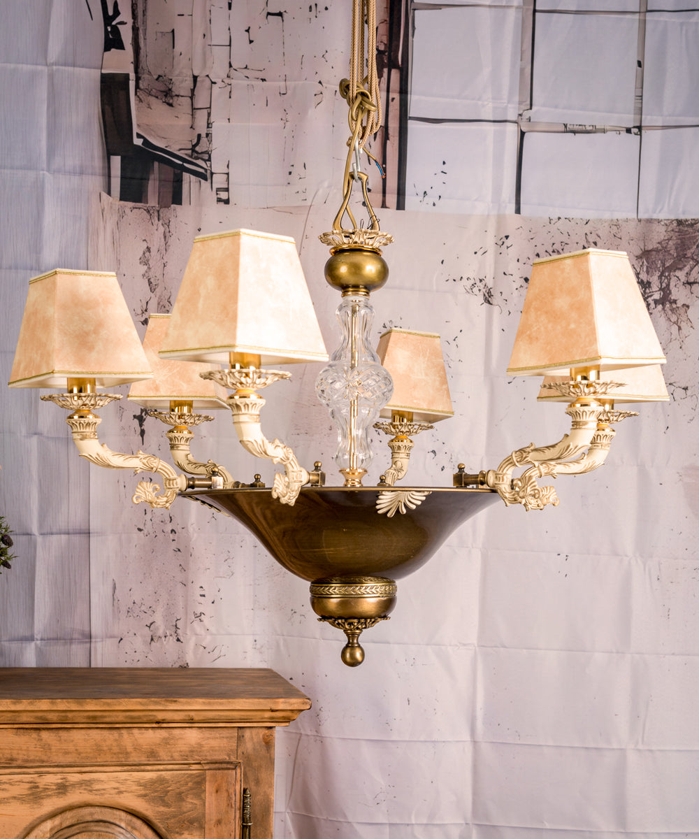 Murano and wrought iron lamp
